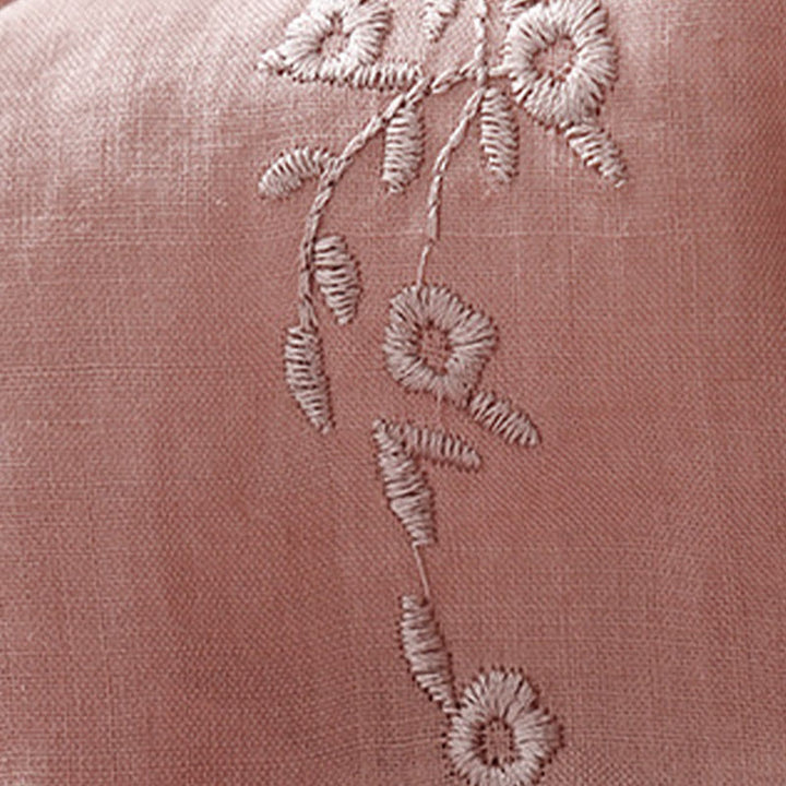 Buddha Stonesカジュアル レディース 刺繍フラワー Vネックデザイン ゆったり 半袖 コットンリネンシャツ - image 8