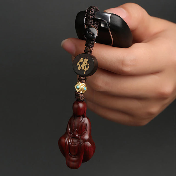 Buddha Stones小葉紅檀 無形仏 守護キーホルダー