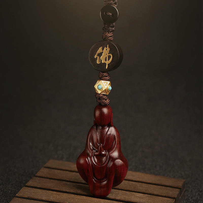 Buddha Stones小葉紅檀 無形仏 守護キーホルダー