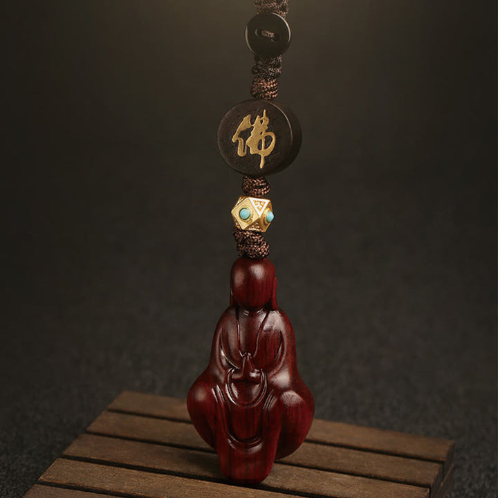 Buddha Stones小葉紅檀 無形仏 守護キーホルダー