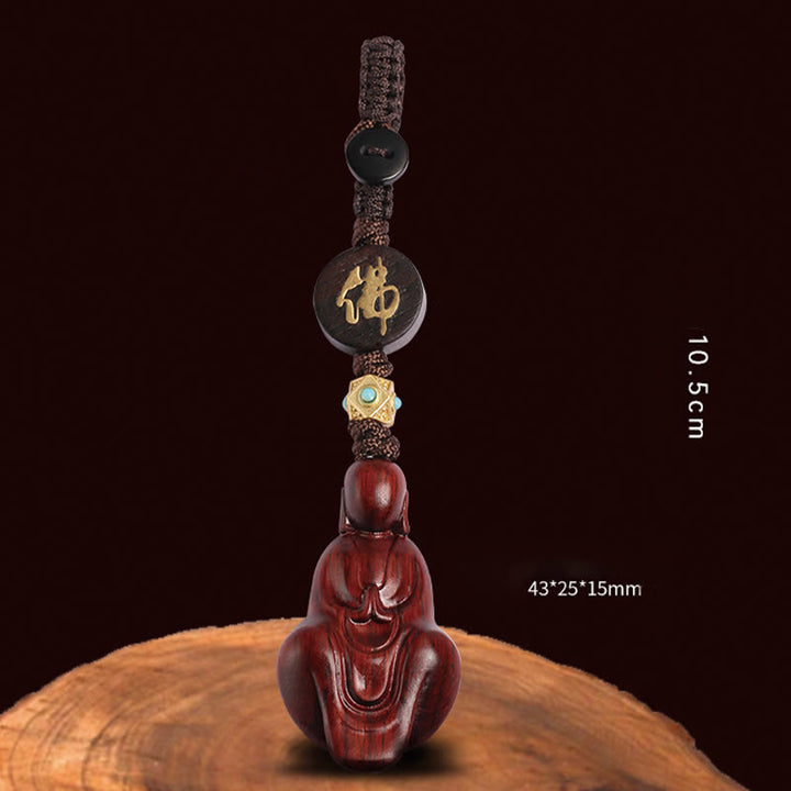 Buddha Stones小葉紅檀 無形仏 守護キーホルダー