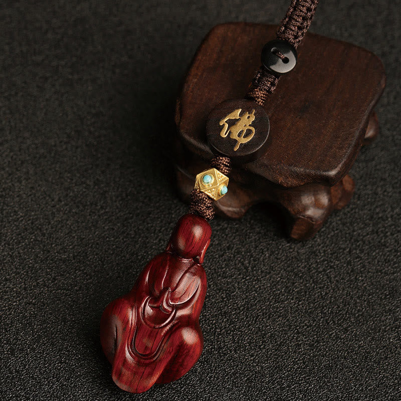 Buddha Stones小葉紅檀 無形仏 守護キーホルダー