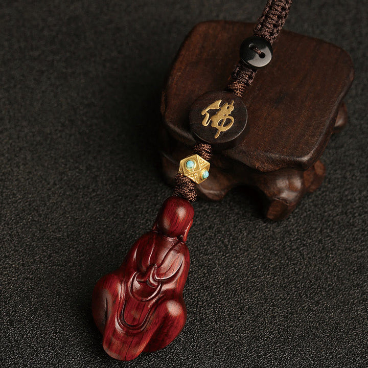 Buddha Stones小葉紅檀 無形仏 守護キーホルダー