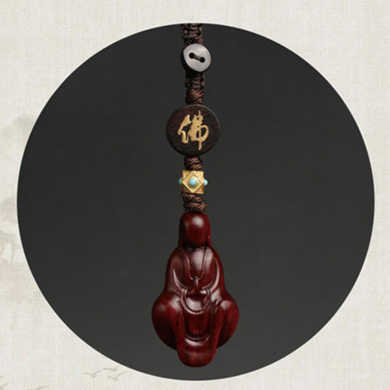 Buddha Stones小葉紅檀 無形仏 守護キーホルダー