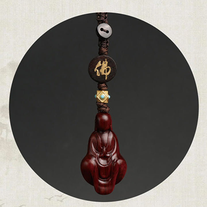 Buddha Stones小葉紅檀 無形仏 守護キーホルダー
