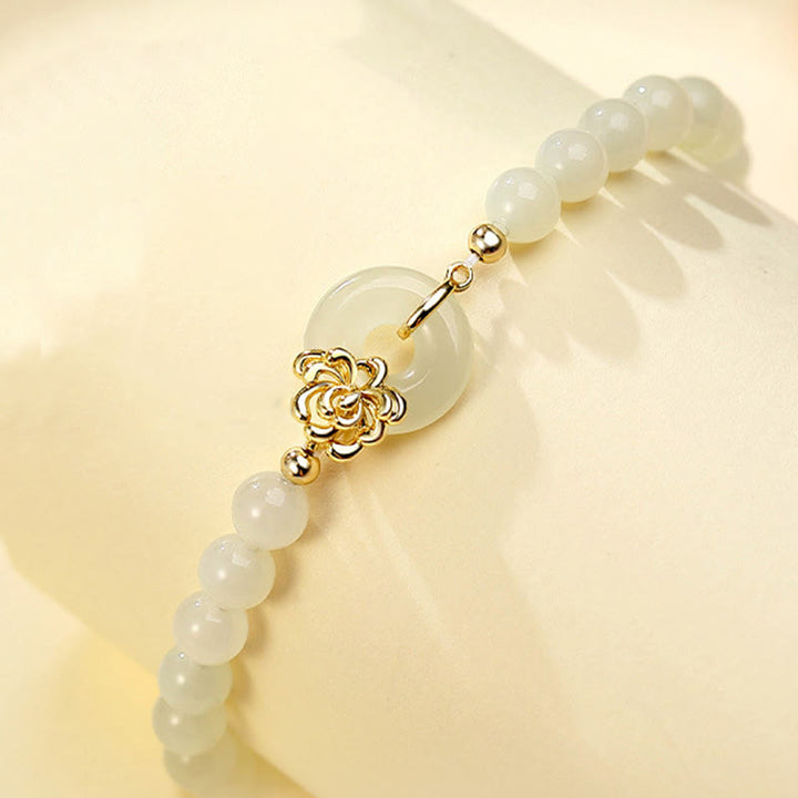 Buddha Stones925 スターリングシルバー 天然和田翡翠 秋菊 平和バックル 繁栄ブレスレット