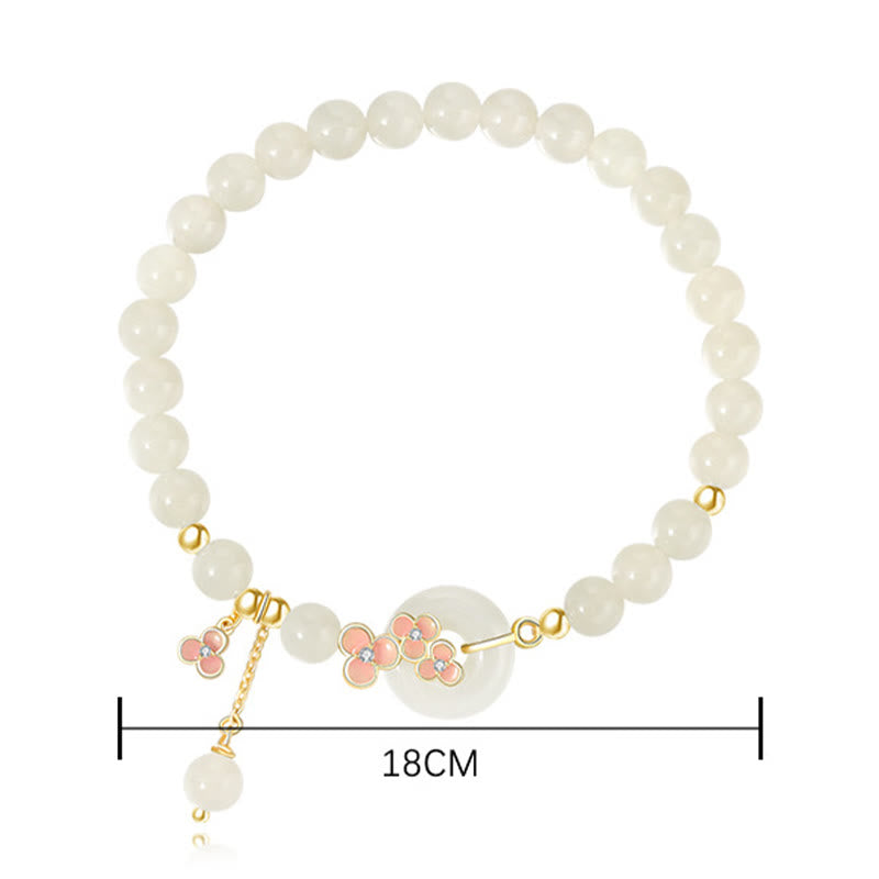 Buddha Stones 925スターリングシルバー 天然和田翡翠 桃色 平和バックル ジルコン 幸運のブレスレット ネックレス ペンダント