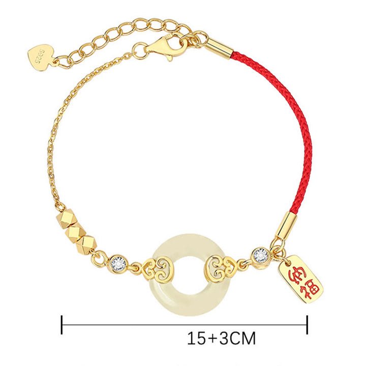 Buddha Stones 925スターリングシルバー 天然和田翡翠ひょうたん 平和バックル ジルコン 幸運のブレスレット ネックレス ペンダント イヤリング