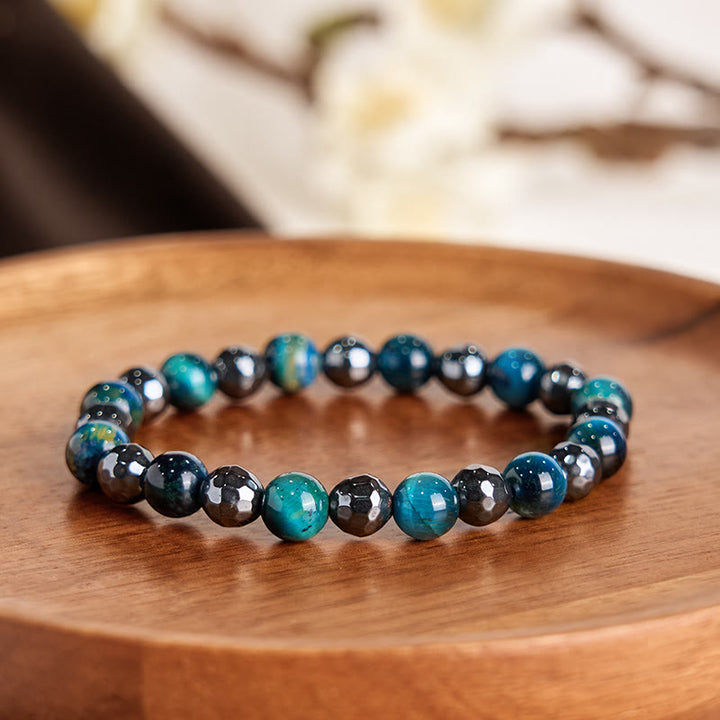 Buddha Stones 2個入り ヘマタイト タイガーアイ ブルータイガーアイ パワフルブレスレットセット