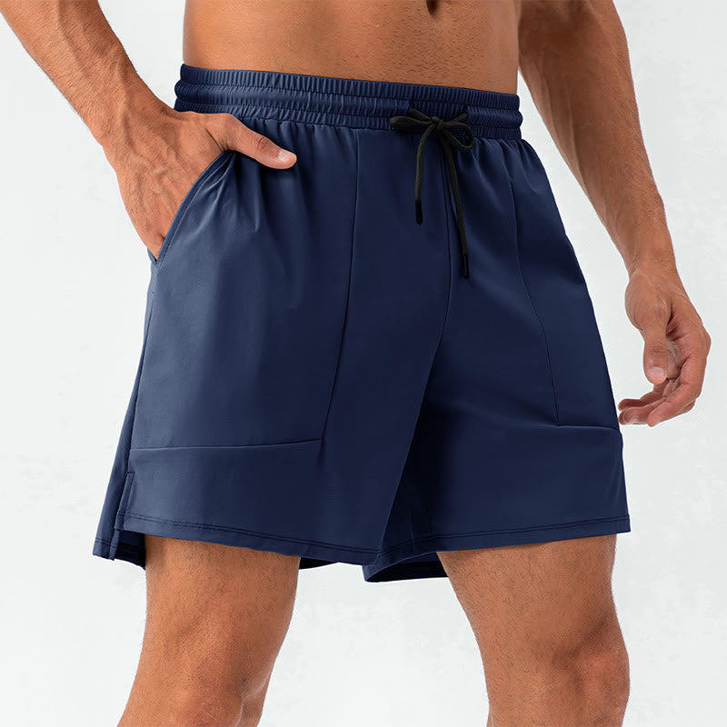Buddha Stonesメンズ カジュアル 速乾 スポーツショーツ ポケット付き - ダークブルー - US/UK/AU44、 EU54 (2XL) - image 19
