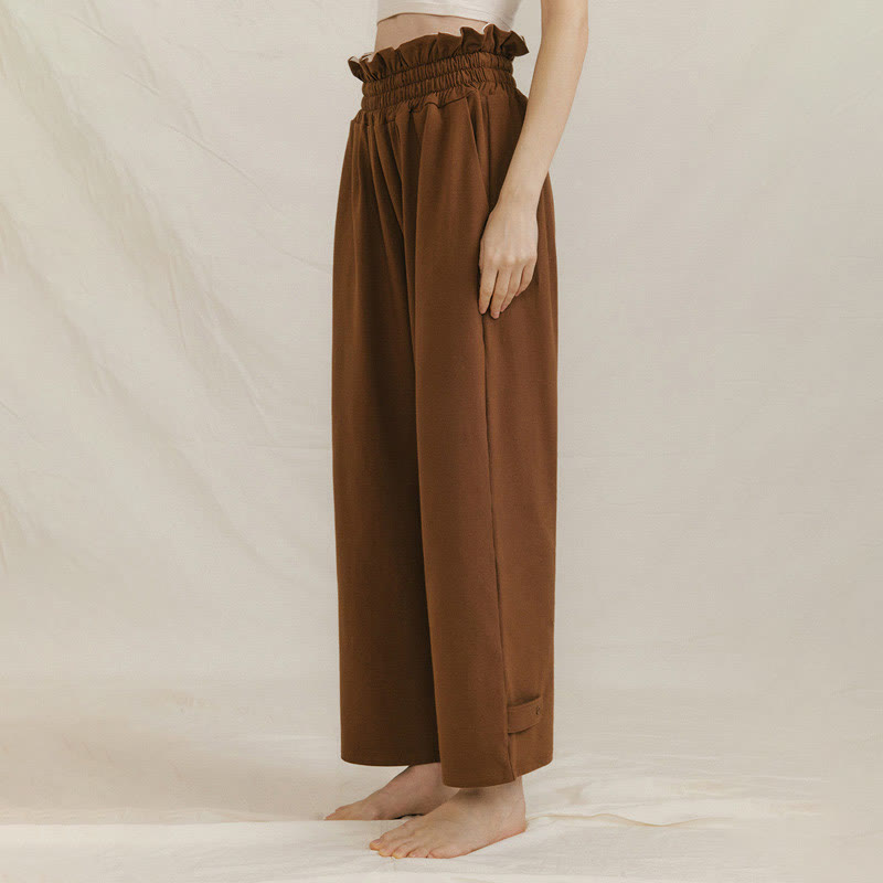 Buddha Stonesカジュアルバックル ルーズ レディース スパンデックス パンツ ポケット付き - image 3
