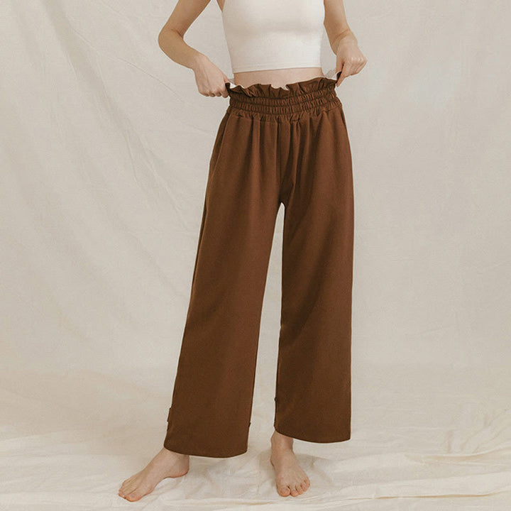 Buddha Stonesカジュアルバックル ルーズ レディース スパンデックス パンツ ポケット付き - image 3
