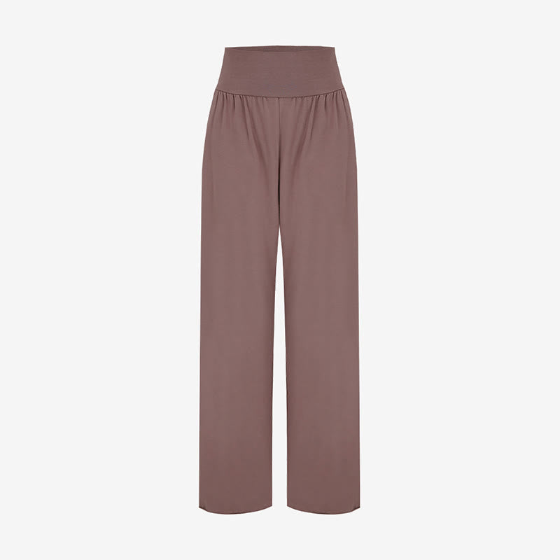 Buddha Stonesカジュアル ルーズ タイダウンヘム 無地 ハイウエスト レディース ライカパンツ ポケット付き - image 35