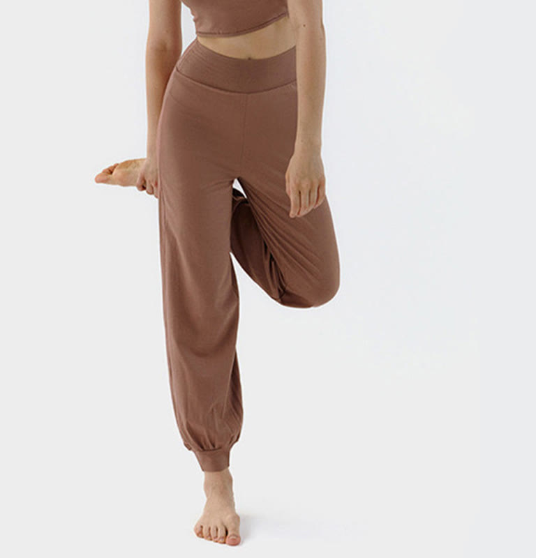 Buddha Stonesカジュアル 無地 ハイウエスト 速乾 レディース ライカパンツ - image 4
