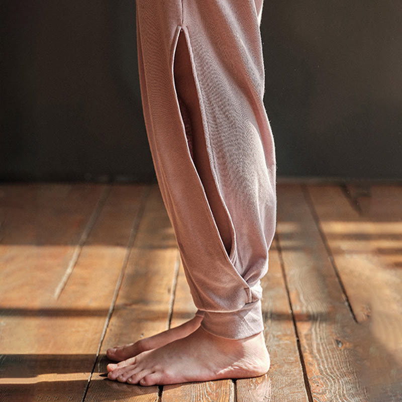 Buddha Stonesカジュアル プレーン スレッド スリットヘム レディース スパンデックス パンツ ポケット付き - image 6