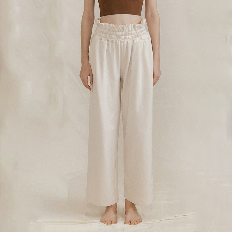 Buddha Stonesカジュアルバックル ルーズ レディース スパンデックス パンツ ポケット付き - フローラルホワイト - US6、 UK/AU10、 EU38 (XL) - image 16