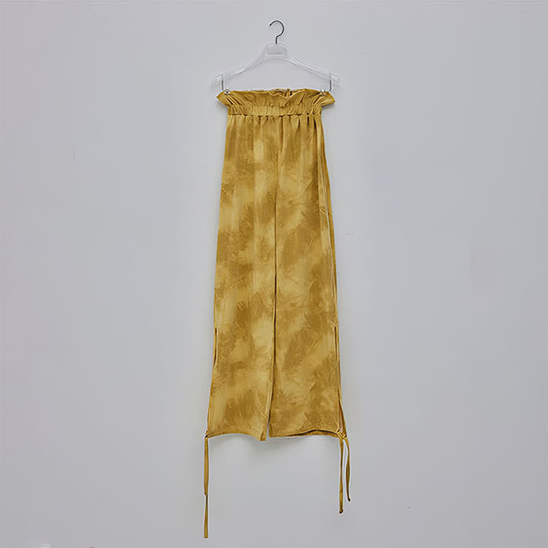 Buddha Stonesカジュアルトラウザー レッグタイ インクプリント レディース スパンデックスパンツ - image 11