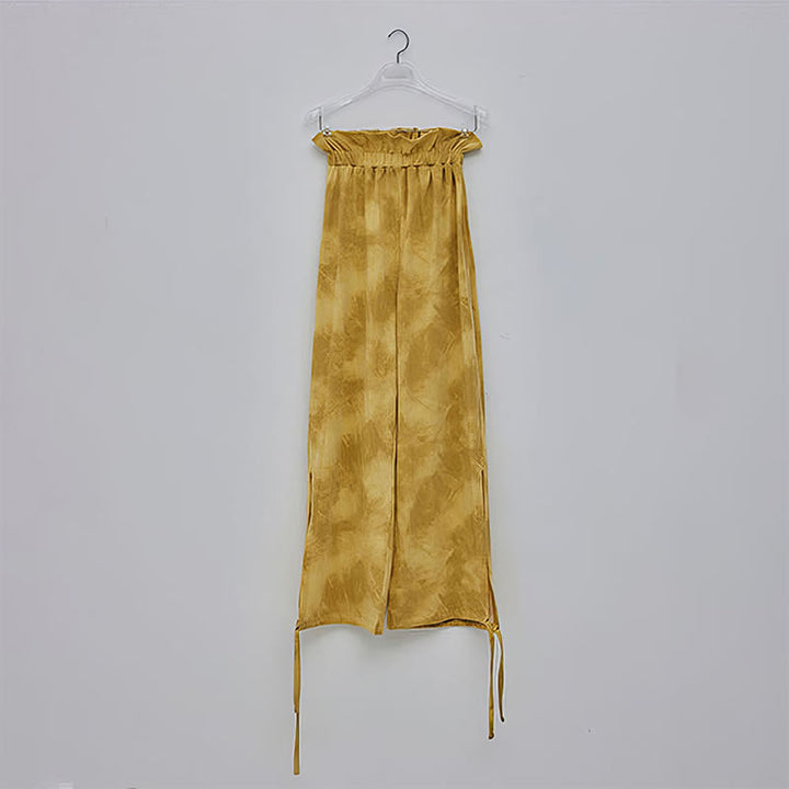 Buddha Stonesカジュアルトラウザー レッグタイ インクプリント レディース スパンデックスパンツ - image 11