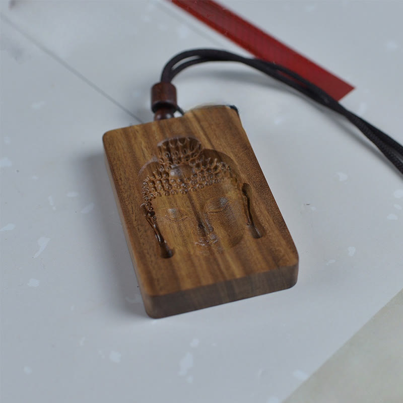Buddha Stonesグリーンサンダルウッド 仏陀のシンボル ポジティブネックレスペンダント - image 11