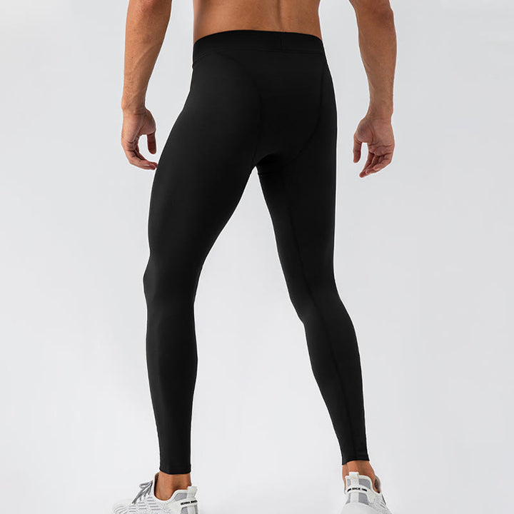 Buddha Stonesプレーン ハイウエスト 伸縮性 通気性 スポーツ メンズ レギンス パンツ - image 3