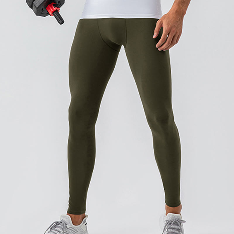 Buddha Stonesプレーン ハイウエスト 伸縮性 通気性 スポーツ メンズ レギンス パンツ - image 33