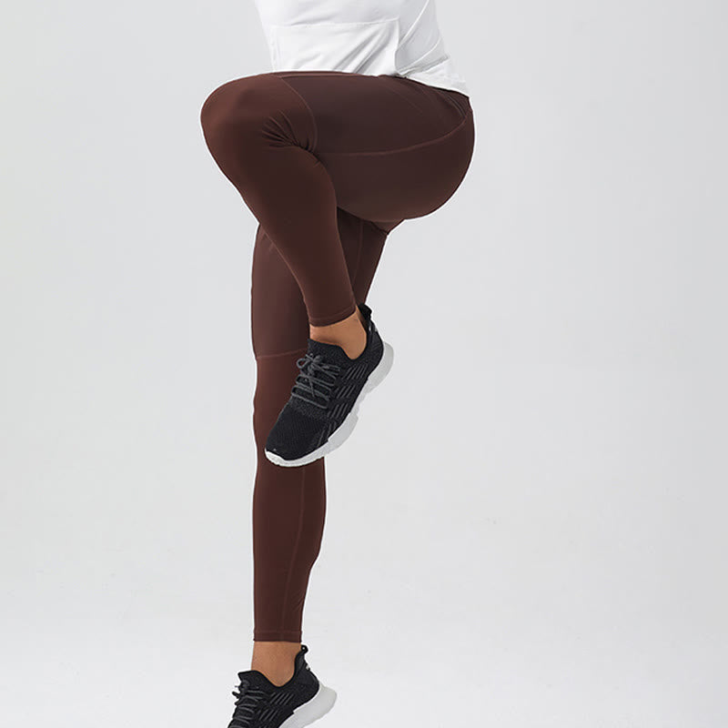 Buddha Stonesハイウエスト 速乾 通気性 フィットネス メンズ レギンス パンツ ジッパーポケット付き - image 3