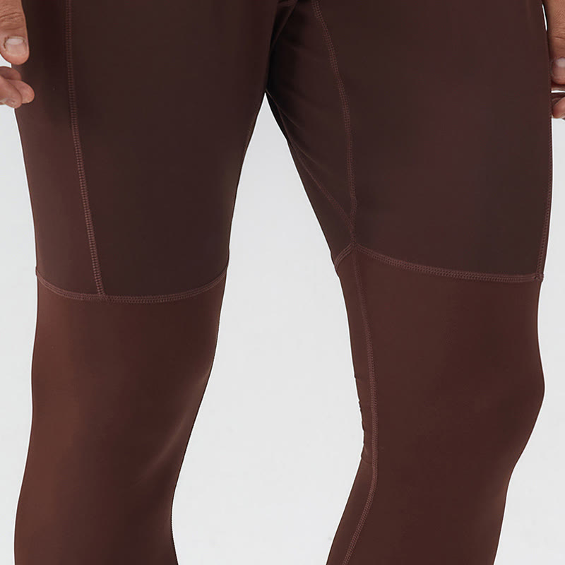 Buddha Stonesハイウエスト 速乾 通気性 フィットネス メンズ レギンス パンツ ジッパーポケット付き - image 9