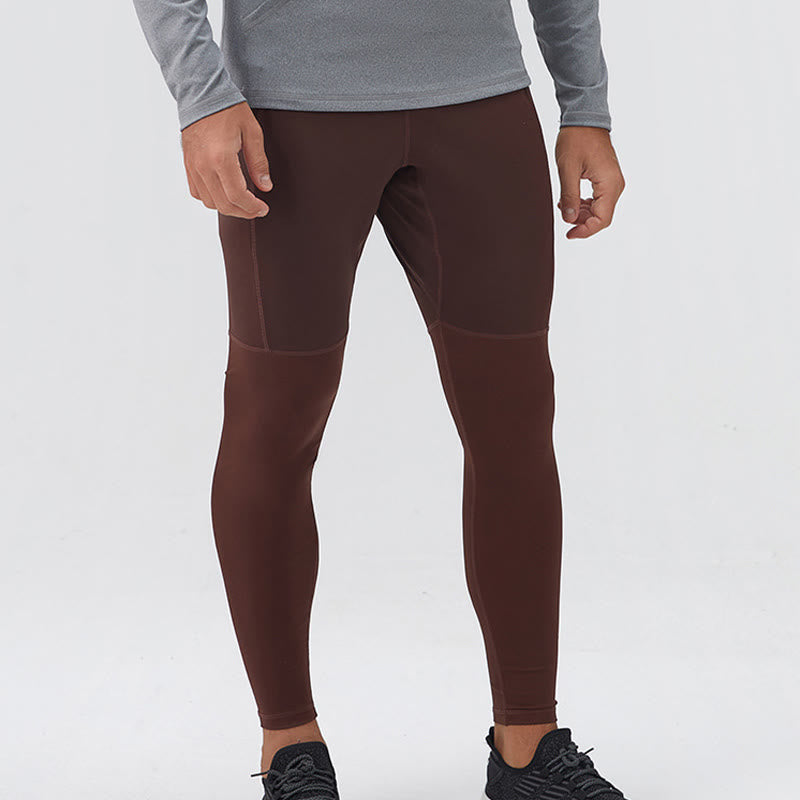Buddha Stonesハイウエスト 速乾 通気性 フィットネス メンズ レギンス パンツ ジッパーポケット付き - image 10