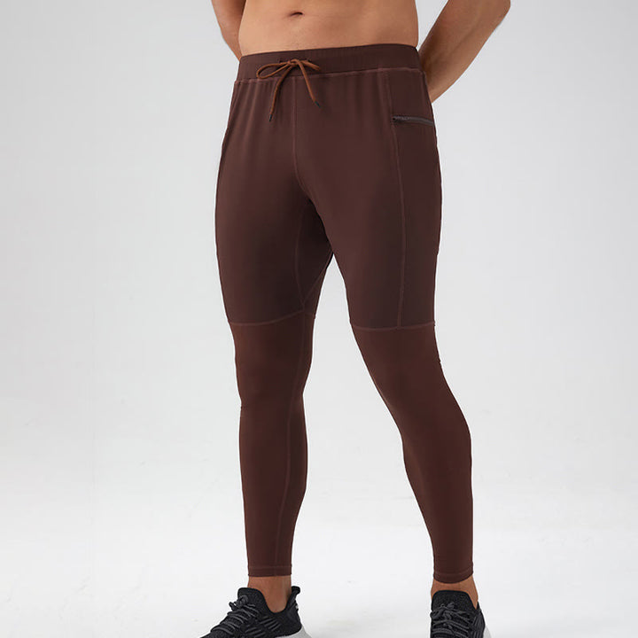Buddha Stonesハイウエスト 速乾 通気性 フィットネス メンズ レギンス パンツ ジッパーポケット付き - image 11