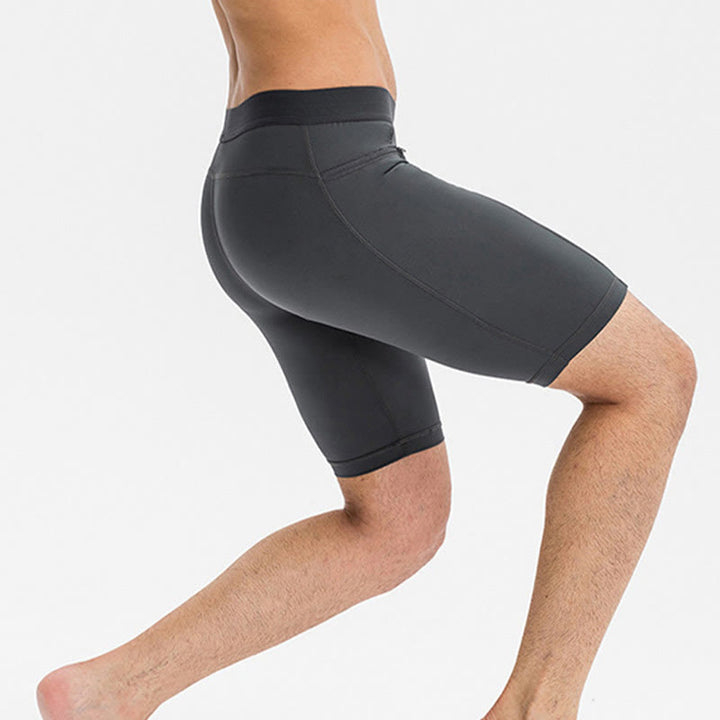 Buddha Stonesメンズ タイト ストレッチ 高伸縮性 速乾 スポーツショーツ ジッパーポケット付き - image 4