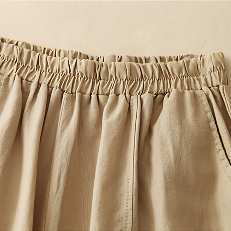 Buddha Stonesカジュアル刺繍パッチワーク生地7-8丈クロップドパンツレディースコットンハーレムパンツポケット付き - image 3