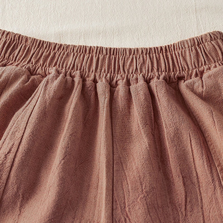 Buddha Stonesカジュアル ルーズ ストレートレッグ 7-8丈 クロップドパンツ レディース コットン ハーレムパンツ ポケット付き - image 3