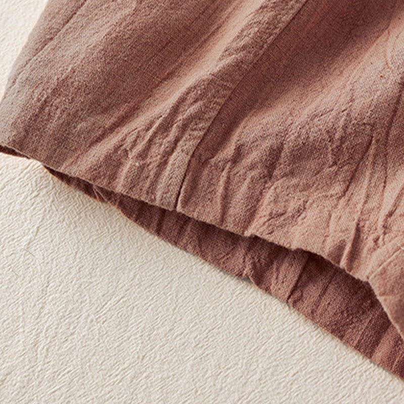 Buddha Stonesカジュアル ルーズ ストレートレッグ 7-8丈 クロップドパンツ レディース コットン ハーレムパンツ ポケット付き - image 2