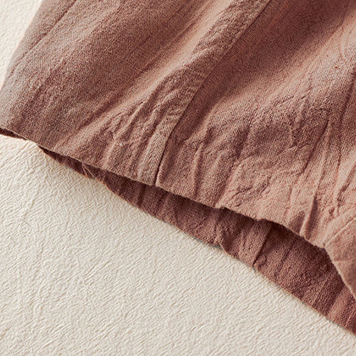 Buddha Stonesカジュアル ルーズ ストレートレッグ 7-8丈 クロップドパンツ レディース コットン ハーレムパンツ ポケット付き - image 2