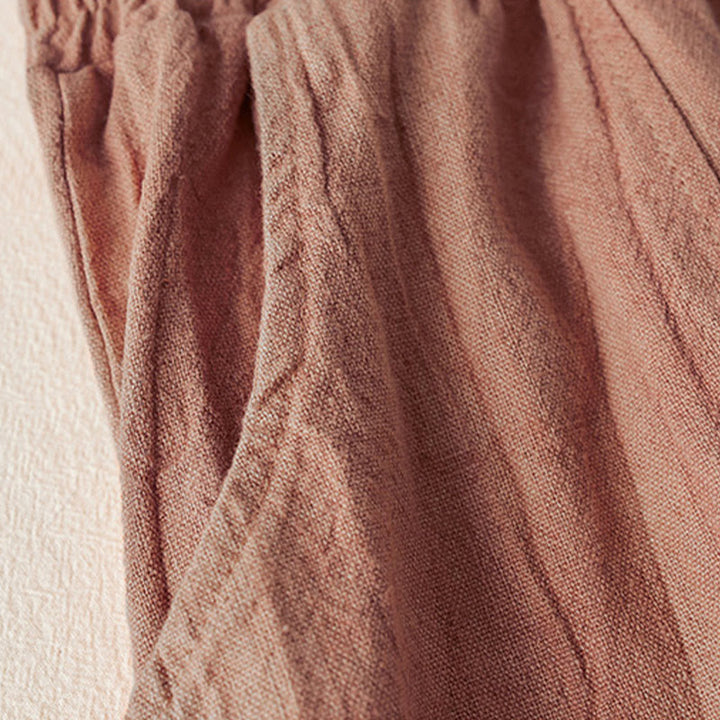 Buddha Stonesカジュアル ルーズ ストレートレッグ 7-8丈 クロップドパンツ レディース コットン ハーレムパンツ ポケット付き - image 5