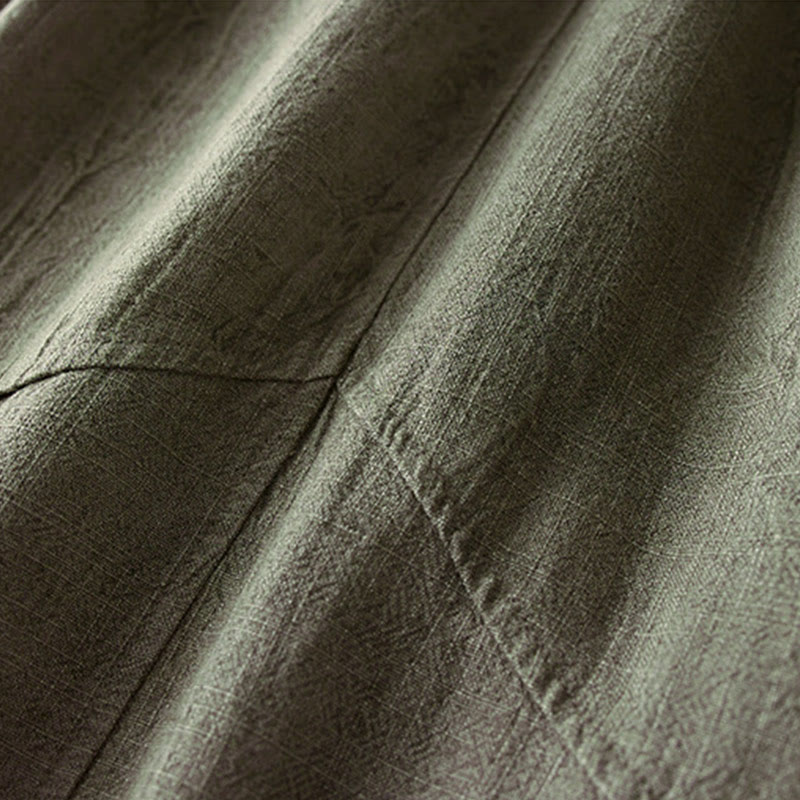 Buddha Stonesカジュアル ルーズ ストレートレッグ 7-8丈 クロップドパンツ レディース コットン ハーレムパンツ ポケット付き - image 13