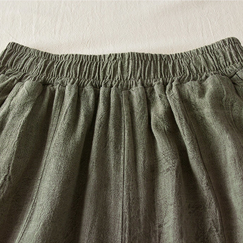 Buddha Stonesカジュアル ルーズ ストレートレッグ 7-8丈 クロップドパンツ レディース ハーレムパンツ ポケット付き - image 14