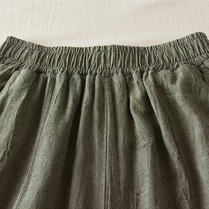 Buddha Stonesカジュアル ルーズ ストレートレッグ 7-8丈 クロップドパンツ レディース コットン ハーレムパンツ ポケット付き - image 14