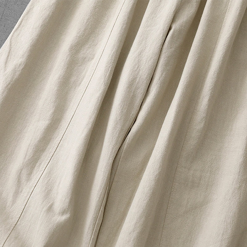 Buddha Stonesカジュアル 無地 7-8丈 レディース コットンリネン ハーレムパンツ ポケット付き - image 5