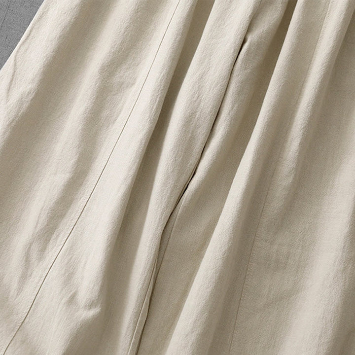 Buddha Stonesカジュアル 無地 7-8丈 レディース コットンリネン ハーレムパンツ ポケット付き - image 5