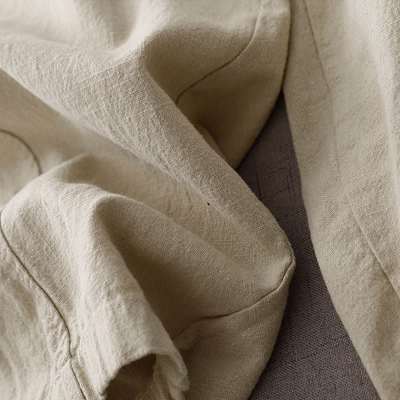 Buddha Stonesカジュアル 無地 7-8丈 レディース コットンリネン ハーレムパンツ ポケット付き - image 10