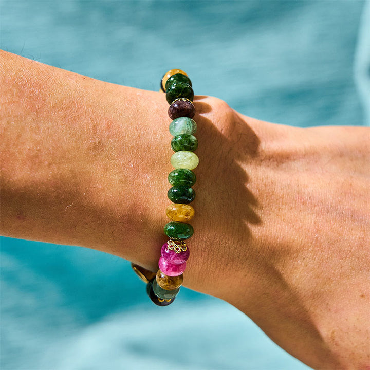 Buddha Stones トルマリン翡翠 安全・健康・愛を願うブレスレット
