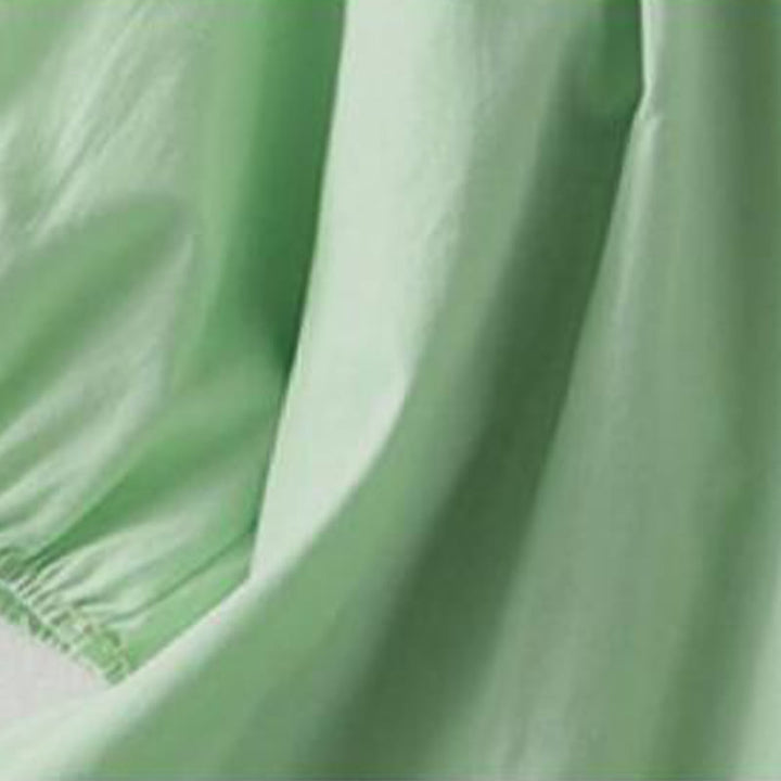 Buddha Stonesカジュアル 無地 フロッグボタン レディース フリルカラーデザイン 半袖 コットンリネンシャツ - image 17