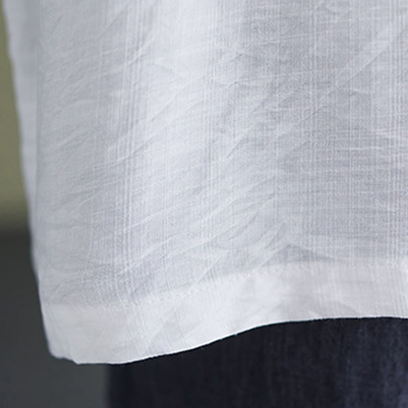 Buddha Stonesカジュアル 無地 レディース Vネックデザイン 半袖 ビスコースシャツ - image 9