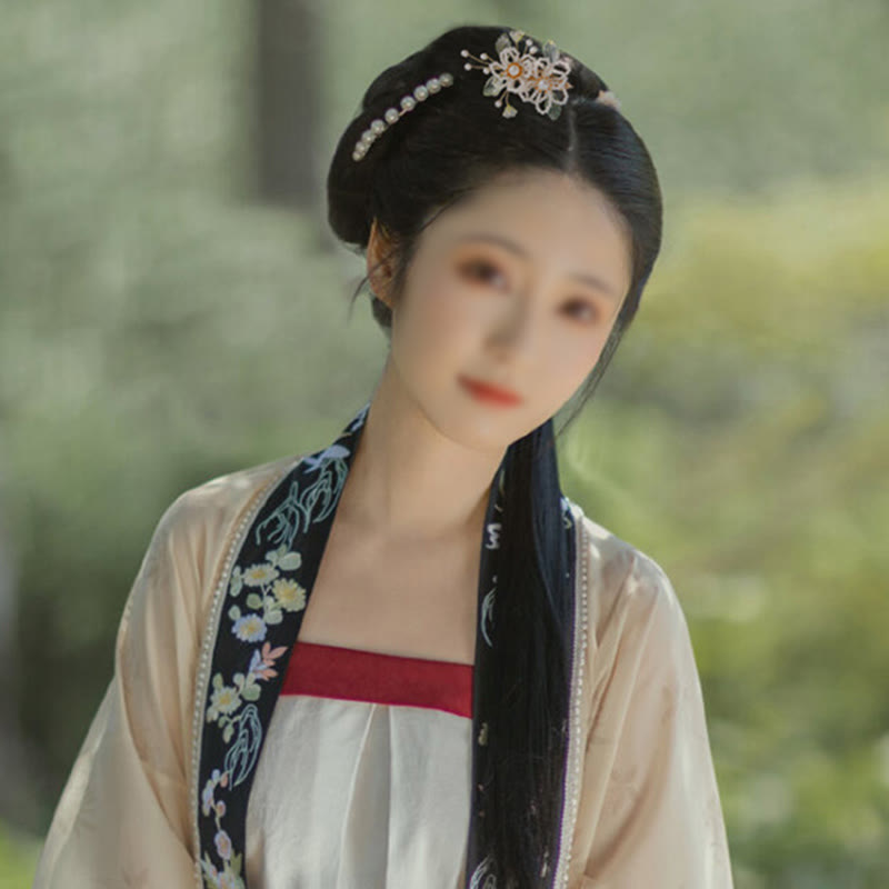 Buddha Stonesレトロスタイルの花葉タッセルヘアクリップ