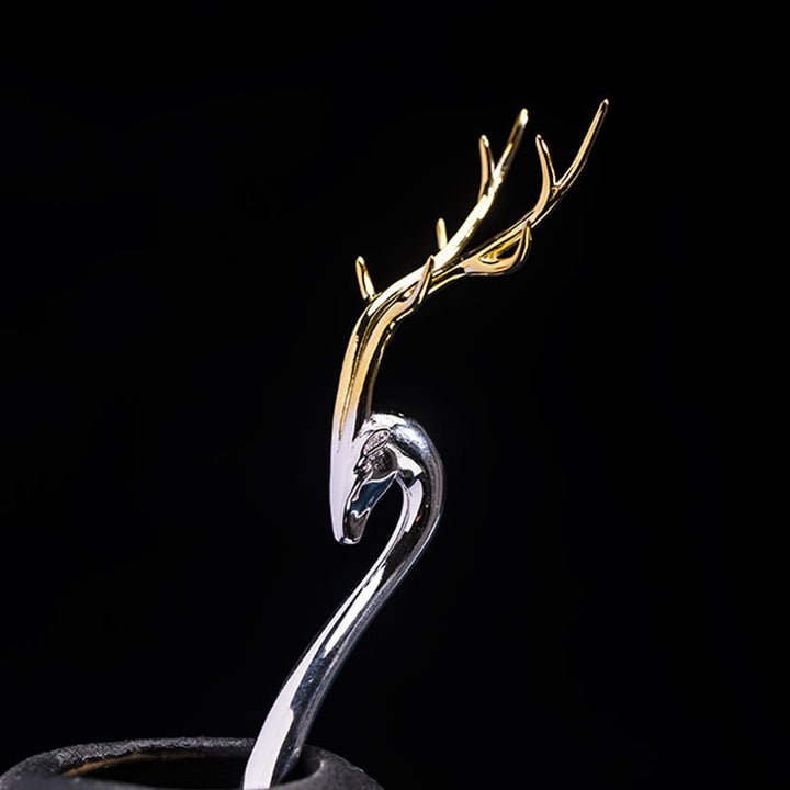 Buddha Stones925 スターリングシルバー 鹿の角 保護ヘアピン - image 3