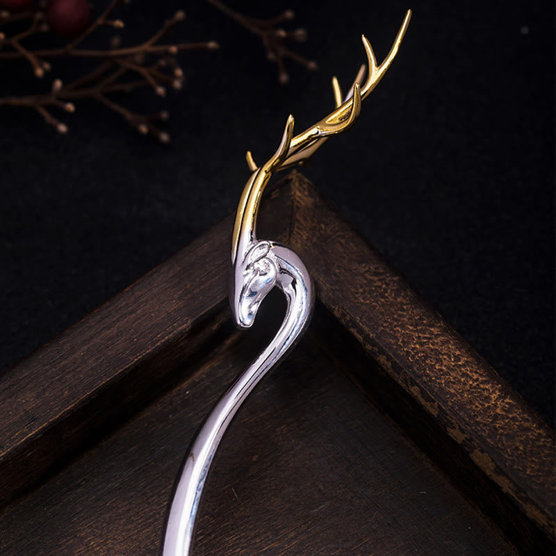 Buddha Stones925 スターリングシルバー 鹿の角 保護ヘアピン - image 2