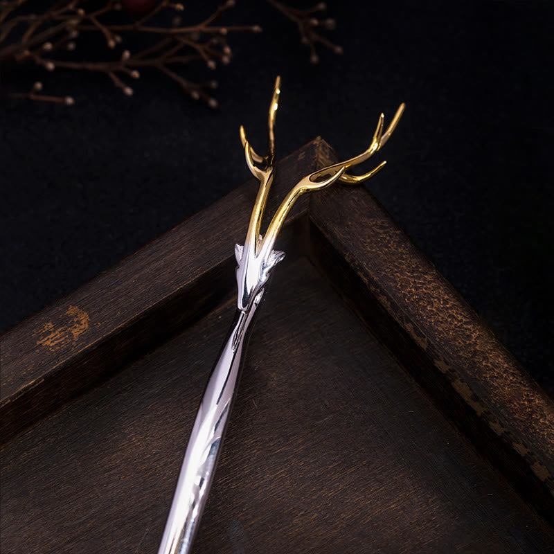 Buddha Stones925 スターリングシルバー 鹿の角 保護ヘアピン - image 4