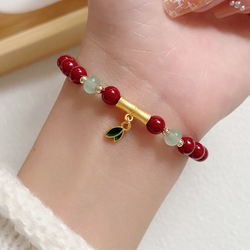 Buddha Stones辰砂 竹 集中ブレスレット