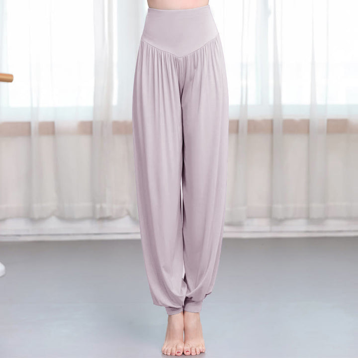 Buddha Stones無地 ルーズ モダール ヨガ ダンス ハーレムパンツ - 紫 - US14、 UK/AU18、 EU46 (3XL) - image 11